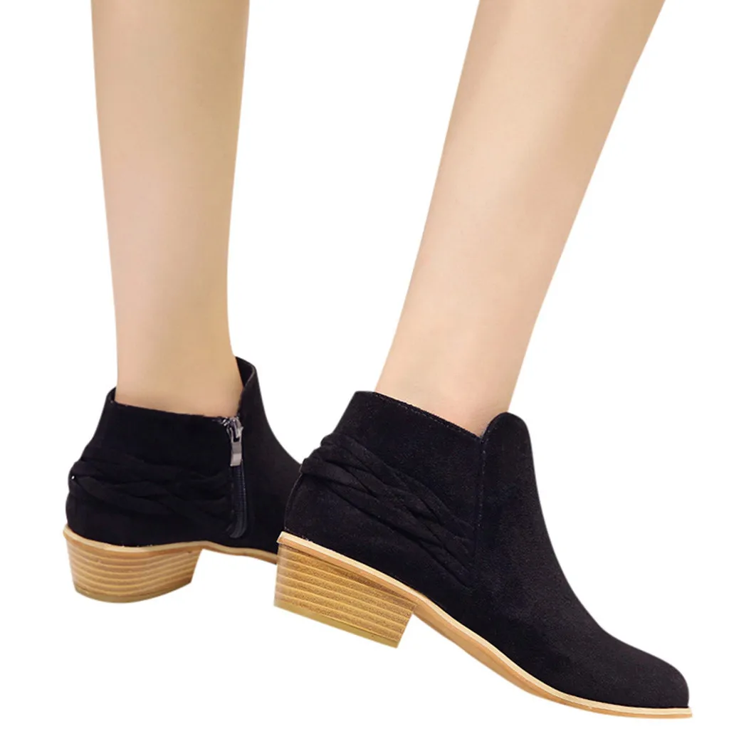 YOUYEDIAN/женские ботинки Цвет черный розовый коричневый Однотонные вязаные