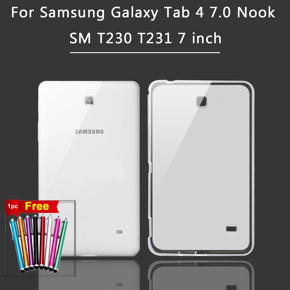 Мягкий силиконовый чехол для планшета Samsung Galaxy Tab 4 Nook SM T230 T231 7 дюймов ультратонкая