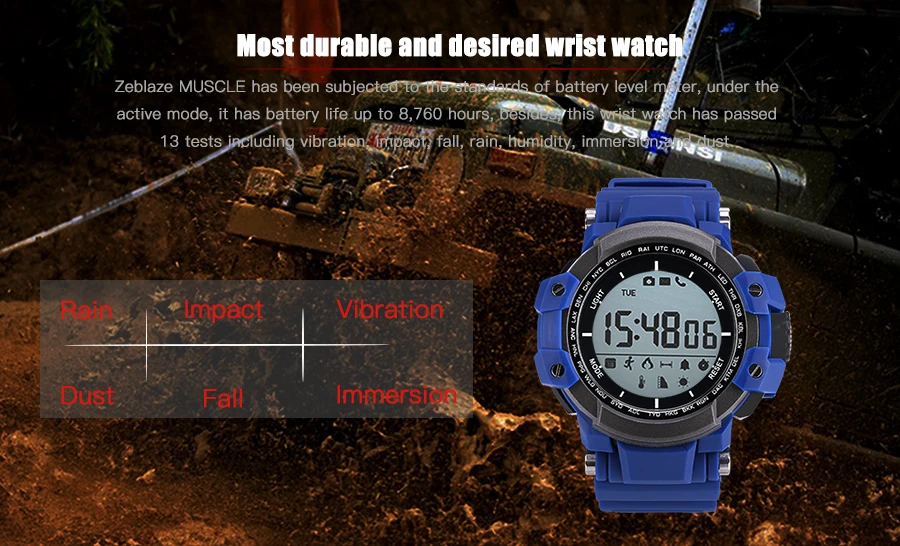 Zeblaze мышцы спортивные Смарт часы BT 4,0 водостойкий Smartwatch Шагомер Смарт Здоровья беспроводные устройства PK Miband 2
