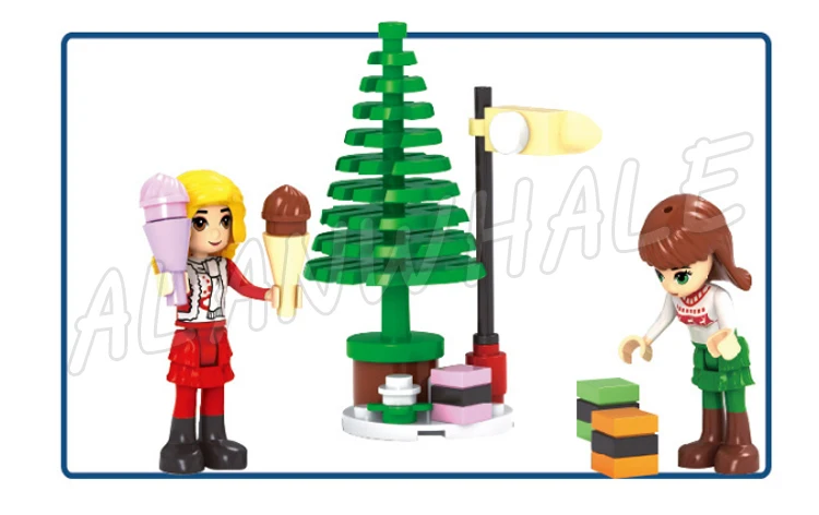 266pcs Creator зимний праздник Рождество Поезд Локомотив вагоны 25524 модель