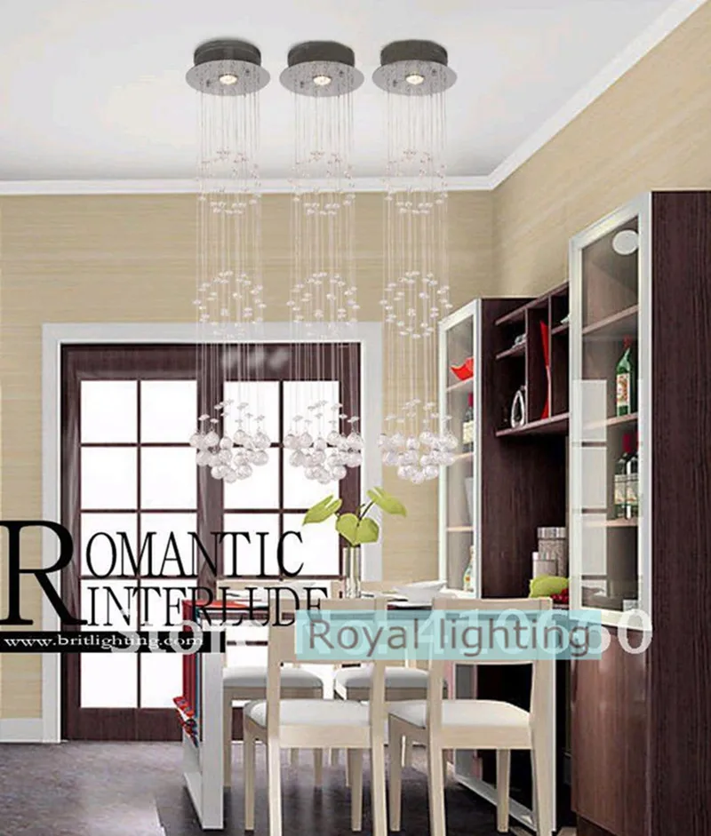 Столовая 1 шт. длинные Crystal Light Подвесные светильники подвесной свет бар