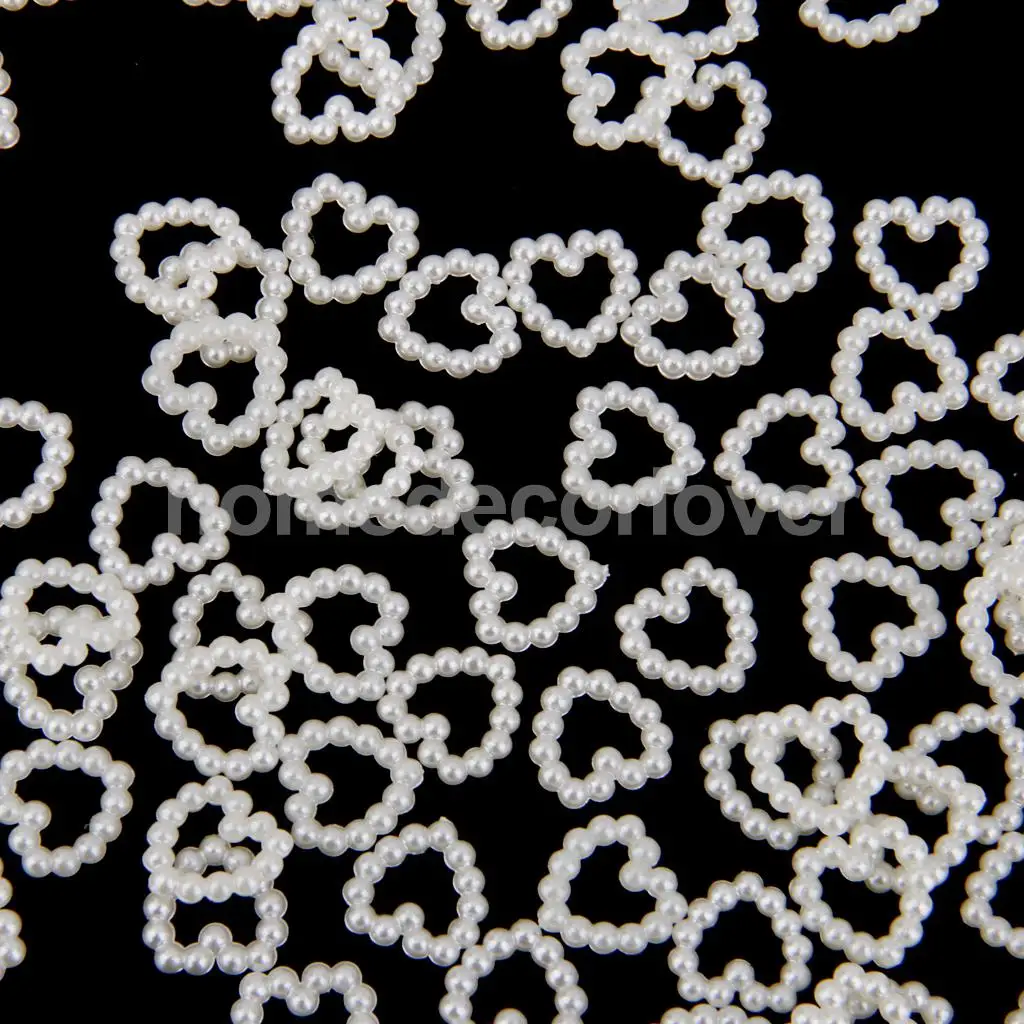 100 искусственный жемчуг в форме сердца украшения кабошона изготовление