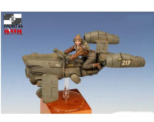 Неокрашенный комплект 1/35 Женский пилот с Горным велосипедом и фигуркой из смолы