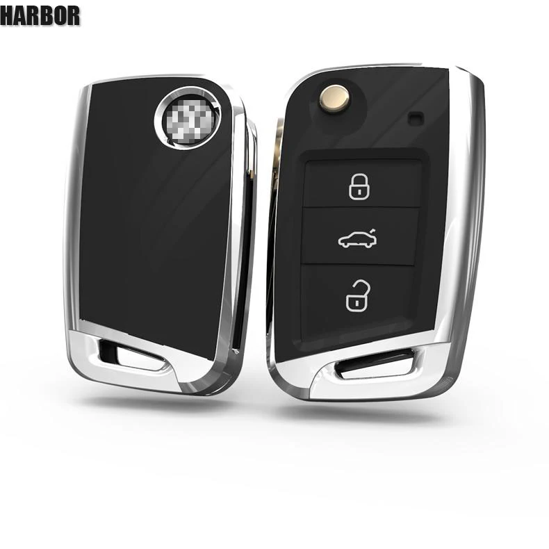 Harbor 3 кнопки силиконовый чехол для брелка с ключом VW Polo 2016 Golf 7 MK7 Skoda Octavia Combi A7 SEAT Leon