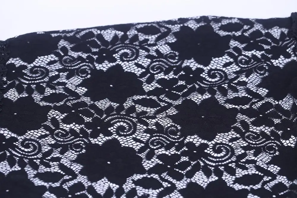 Женское кружевное вечернее платье русалка коктейльное черно белое короткое