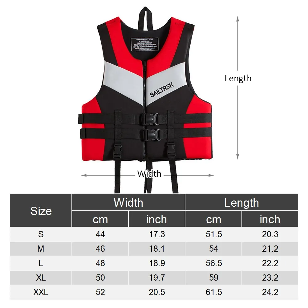 

Neoprene Life Jacket Watersports Fishing Kayaking Boating Swimming Safety Life Vest Water Sports Survival Jacket Life Vest S-XXL