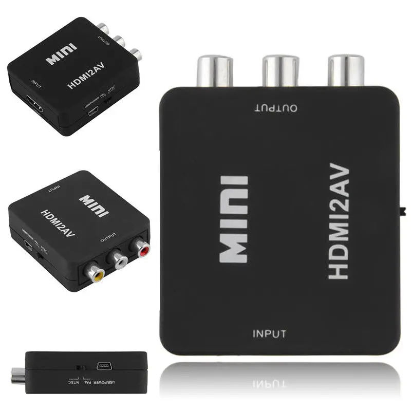 Мини 1080P HDMI композитный к RCA Аудио Видео AV CVBS конвертер адаптер для HDTV HD камеры DVD