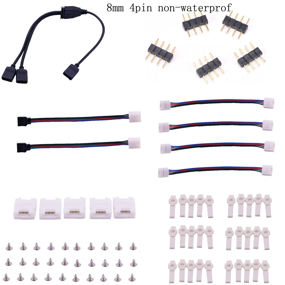 RGB светодиодные ленты коннектор кабель PCB клип аксессуары наборы для SMD 3528/5050 огни