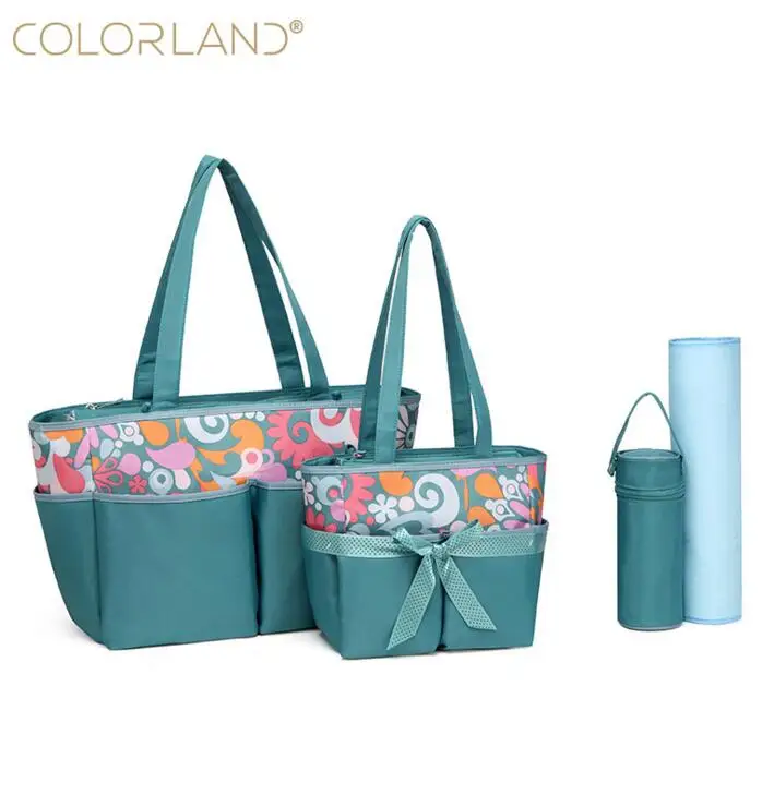 Colorland модная сумка для детских подгузников, сумка для подгузников, сумка для детских подгузников, сменная многофункциональная сумка для ухода за ребенком, набор из 5 предметов