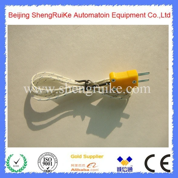 

TM902C Thermocouple with Yellow Connector fiberglass thermocouple K