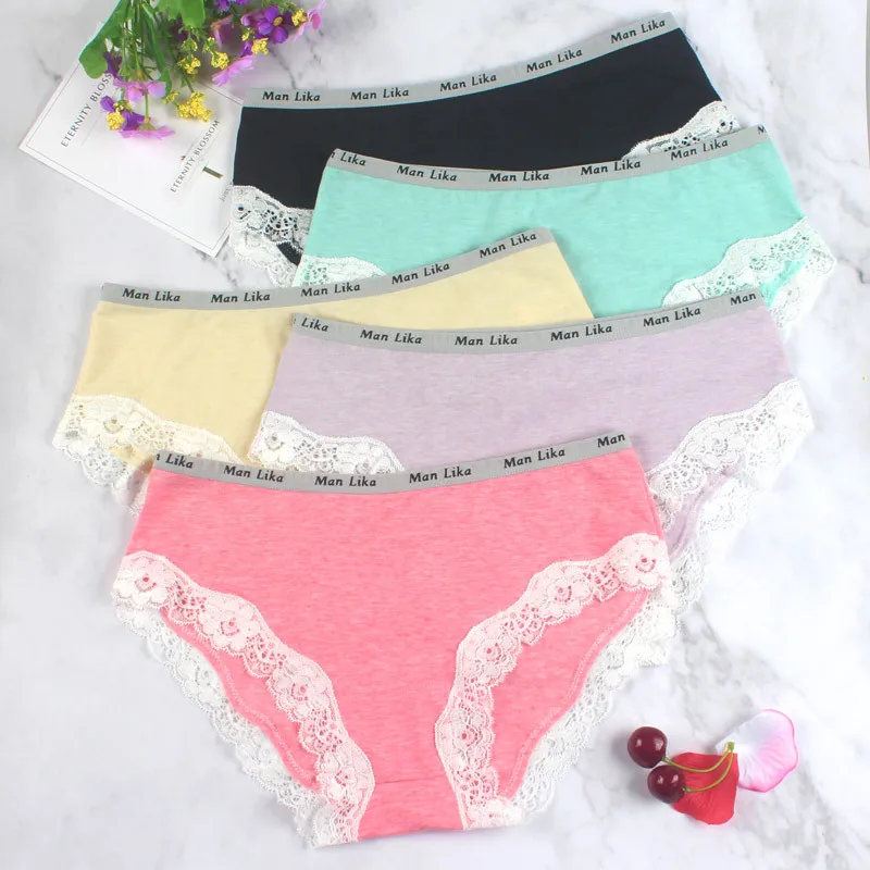 4 шт./лот супер мягкие хлопковые трусики женское нижнее белье красивые кружевные
