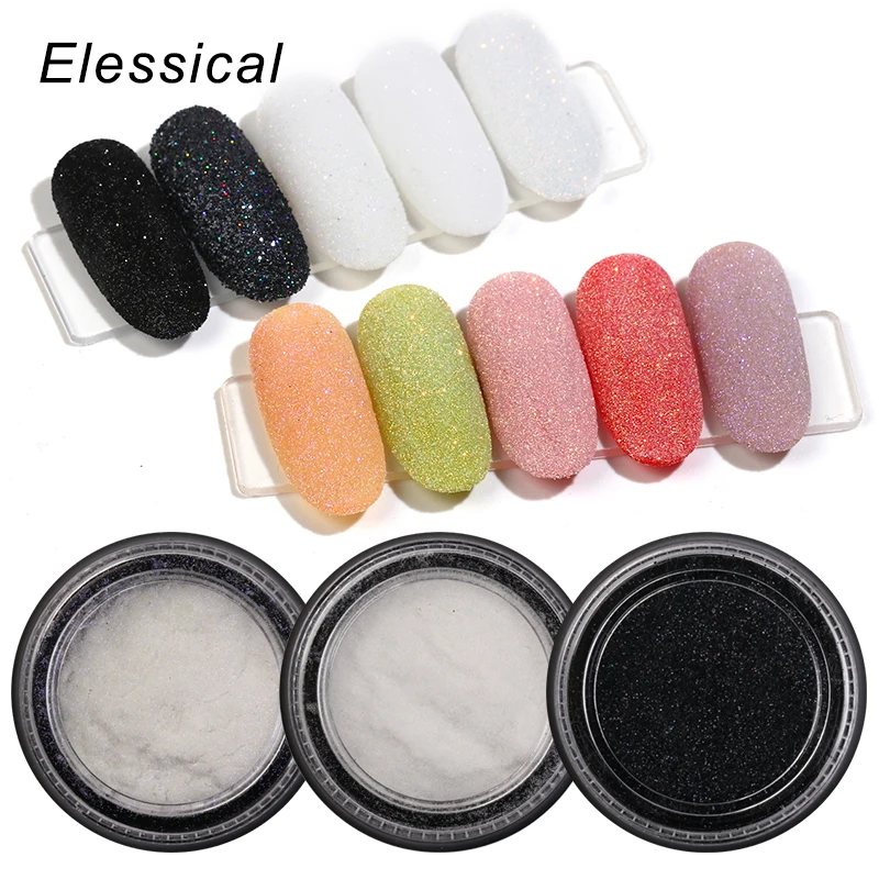 Блестящий пигмент для ногтей блестящая пудра лазерный хромовый белого и черного