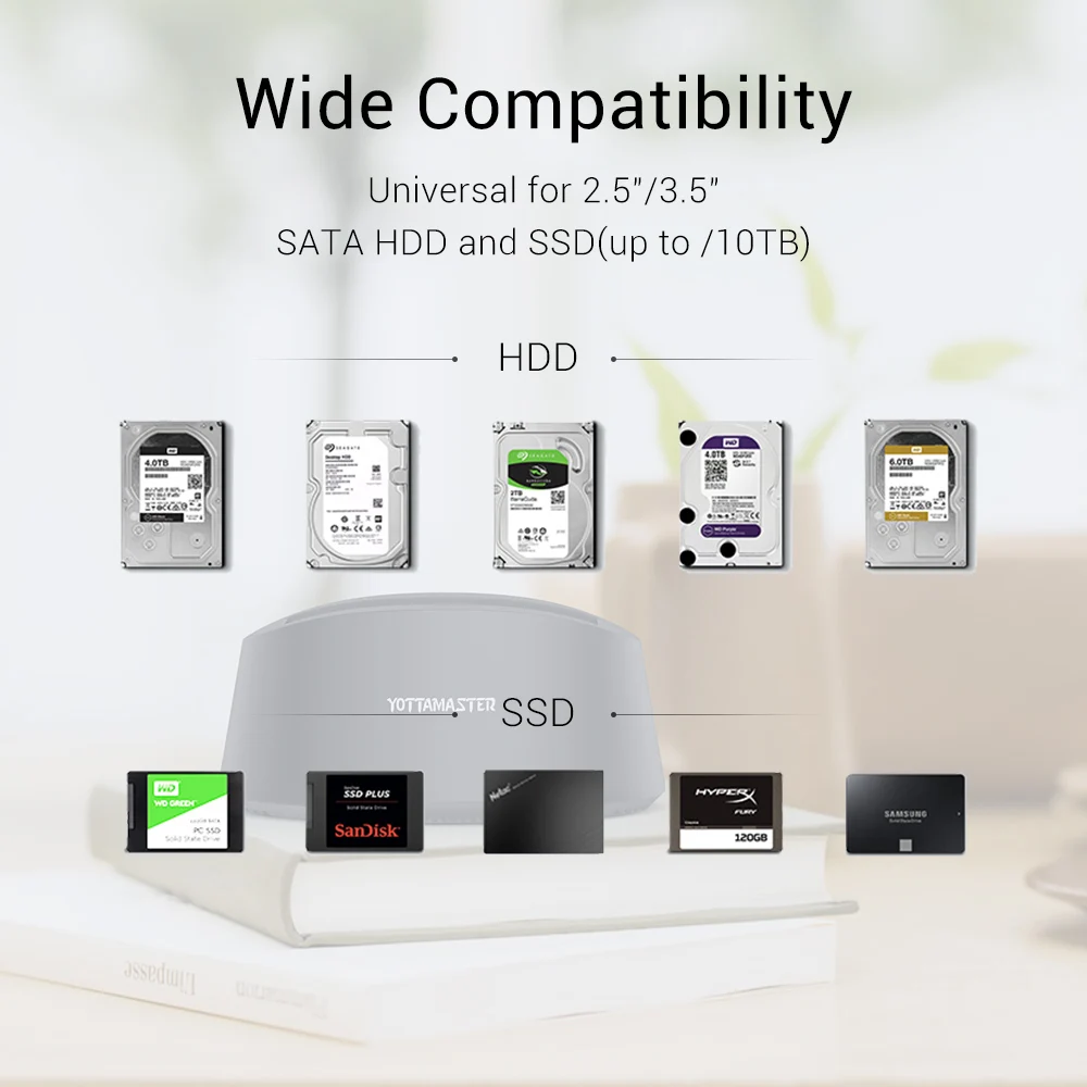 Чехол-адаптер Yottamaster для жесткого диска USB 3,0 на SATA внешний жесткий диск Док-станция для 2,5 3,5 HDD SSD
