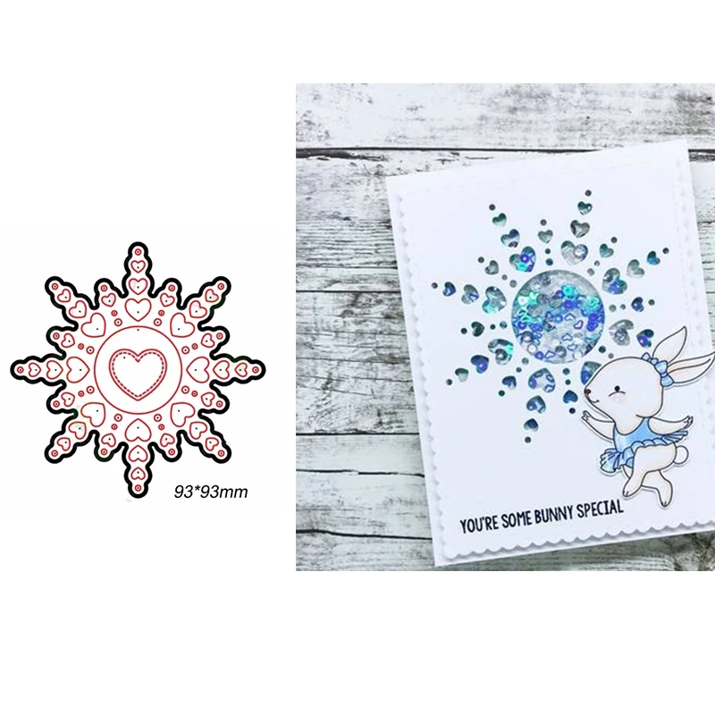 Волшебные металлические Вырубные штампы в форме сердца для скрапбукинга DIY