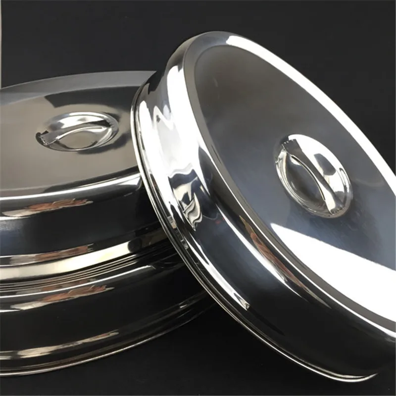 Овальная нержавеющая сталь западный ресторан Толстая круглая крышка для суши стейк Крышка для выпечки сковорода вок крышка Кухонные Принадлежности Крышка для плиты