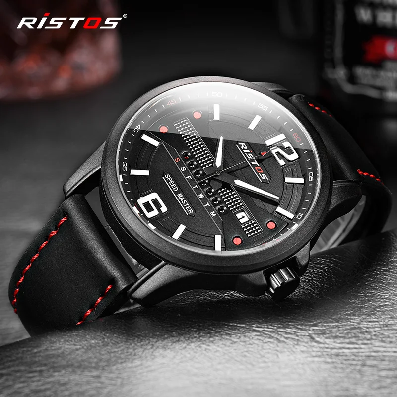 RISTOS Relogio Masculino часы мужские военные кварцевые s Лидирующий бренд роскошные