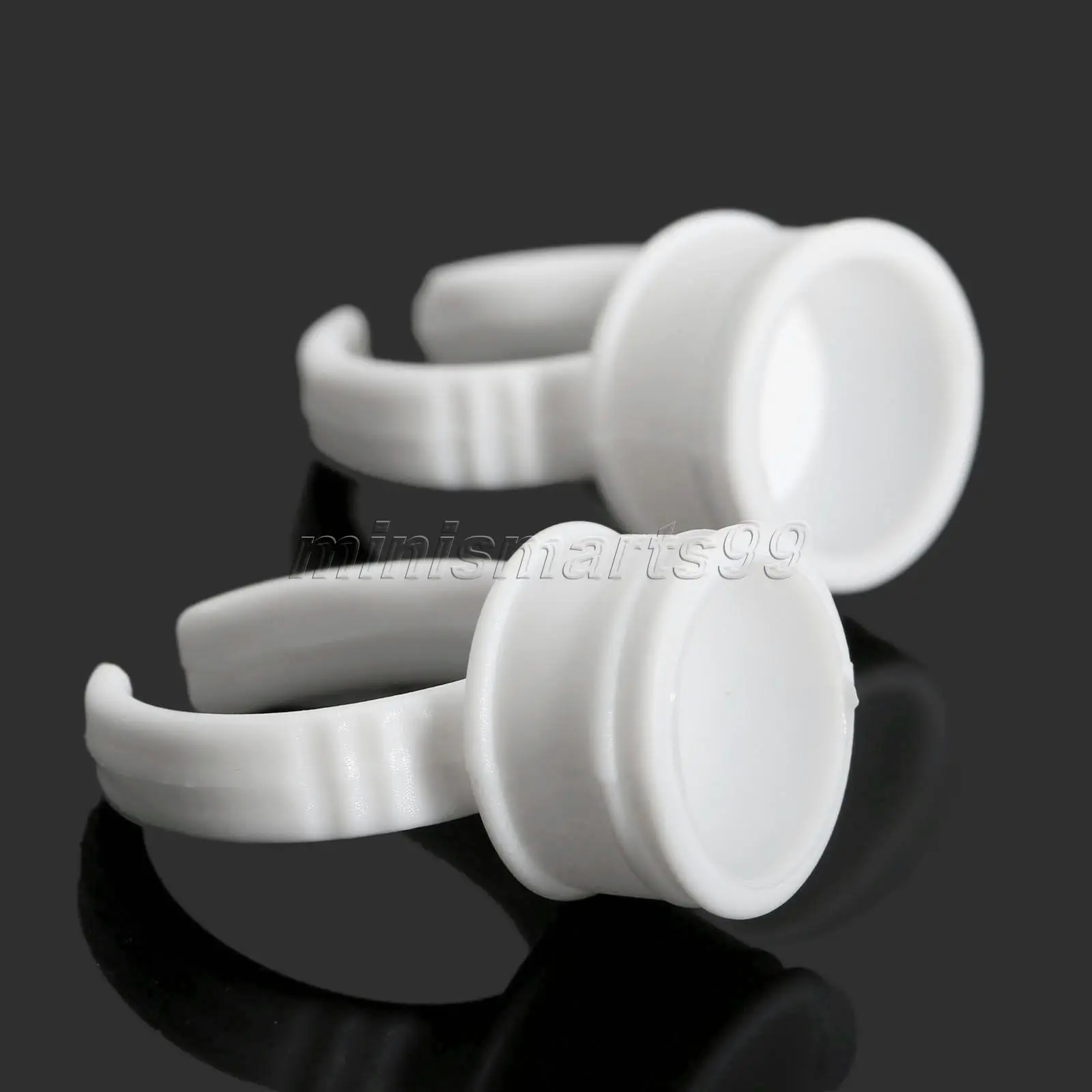 100 шт чернила татуировки чашки кольцо средний белый Пластик одноразовый