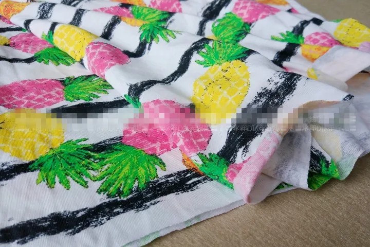 Красочные ананас простой хлопчатобумажной ткани стиль вязания лоскутное DIY