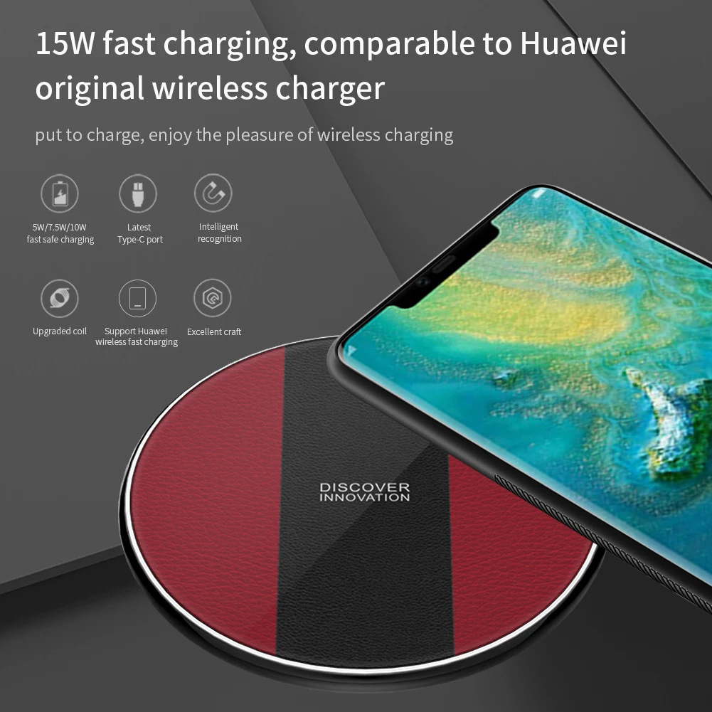 NILLKIN Fancy 15 W Быстрое беспроводное зарядное устройство подарочный набор для huawei mate 20 Pro 3 в 1 зарядный кабель и чехол для телефона huawei mate 20 Pro