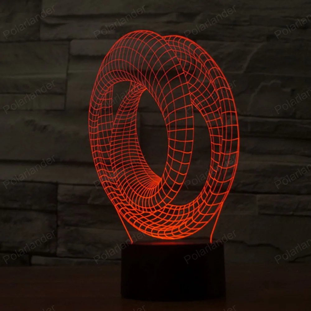 3D красочные огни Аннотация акриловый светодиодные лампы стерео визуальная