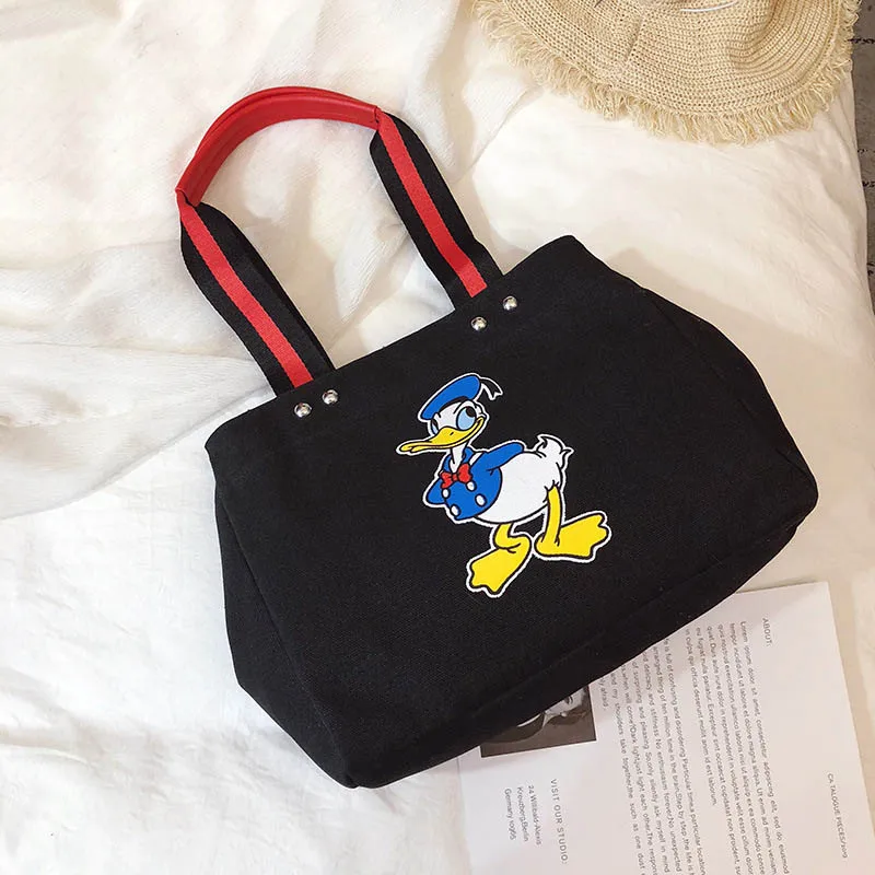Donald Duck B Дисней мультфильм Микки Маус Дональд Дак леди Schoudertas Meisje Hoge Capaciteit Handtas Voor Winkelen Досуг Tote Vrouwen сумки - Цвет: Donald Duck B