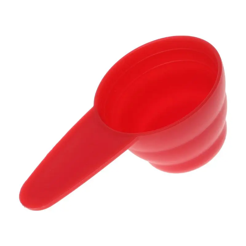 red Пищевая пластиковая мерная ложка со шкалой, ложка для кофе, ложка для выпечки, ложки для сухого молока - Цвет: red