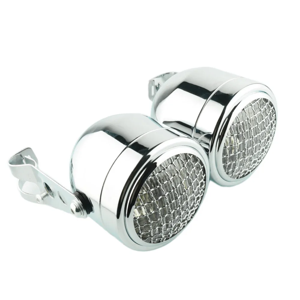 Сетчатая двойная фара в стиле ретро боковое Крепление для мотоцикла 28 36 мм| |