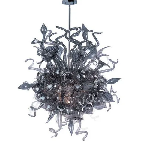 

Unique Designed Grey Colored Blown Glass Hanging Lighting Chandelier