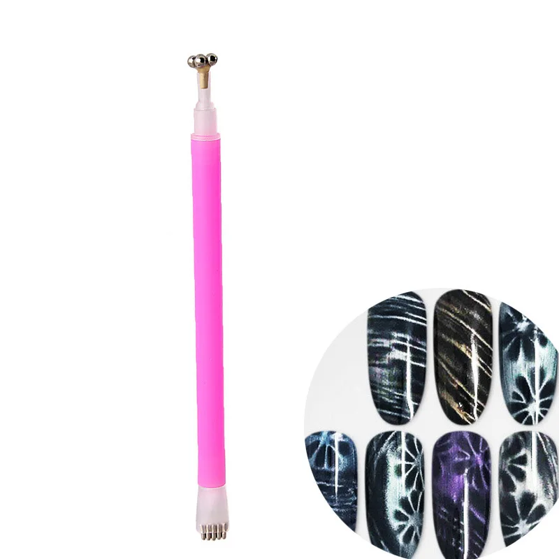 Pen 2 Bittb пилочки для ногтей искусство кошачий глаз МАГНИТ ручка двойной конец 3D Магнитная палочка УФ гель лак талисманы линии полосы цветок инструменты для маникюра «сделай сам» - Цвет: Pen 2