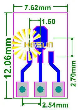 50 шт. SOT89 SOT223 поворотный SIP3 DIP 1 5/2 3 шаг стабилитрон диод MOS транзистор IC адаптер