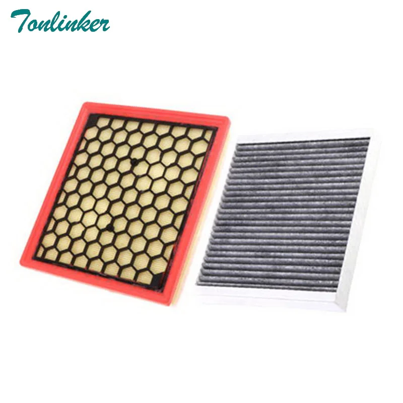 2 Pcs Filter Set Tonlinker бренд 2 шт. салонный фильтр воздушный фильтр для Chevrolet Malibu Buick Лакросс Regal Opel insignia автомобильные аксессуары+ коробка - Цвет: 2 Pcs Filter Set