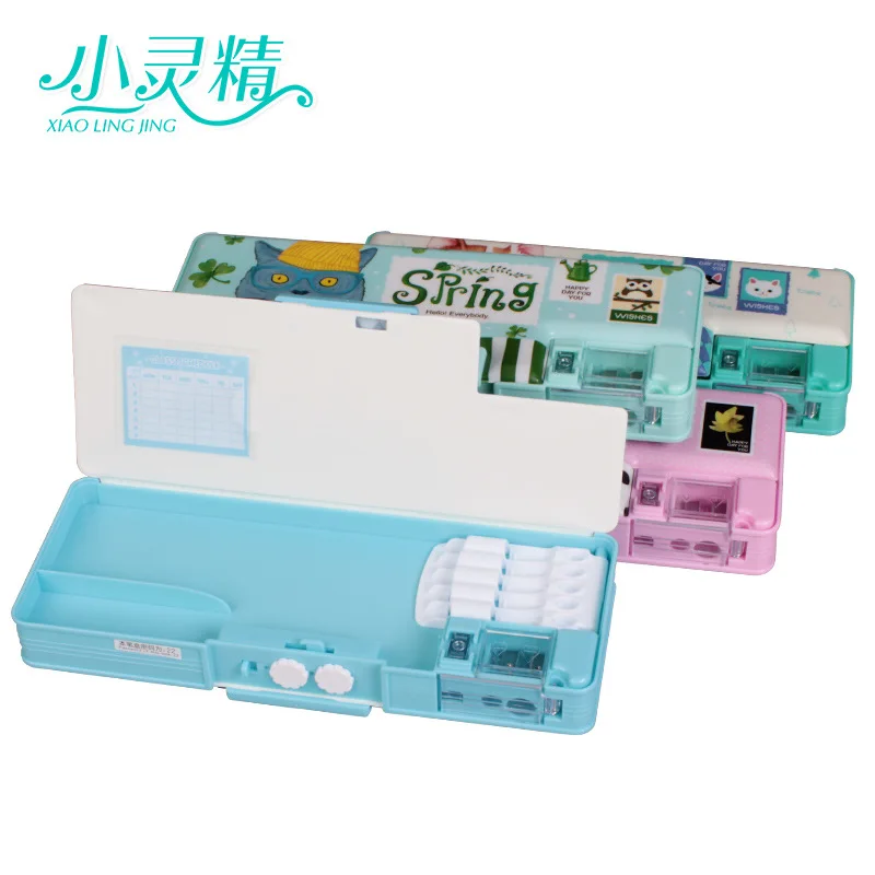 Чехол для канцелярских товаров с двойным паролем мультяшный креативный пенал