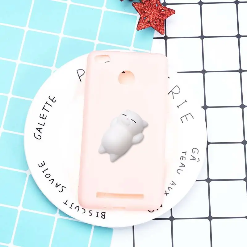 Для Xiaomi Redmi 3 S чехол Pro силиконовые милый 3D Squishy Cat Накладка для s премьер Телефонные