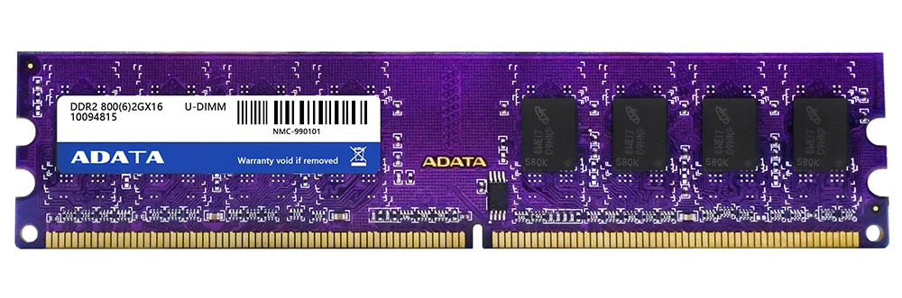 AData DDR2 2 Гб Оперативная память 800 МГц PC2-6400U 240PIN U-DIMM память для настольного компьютера