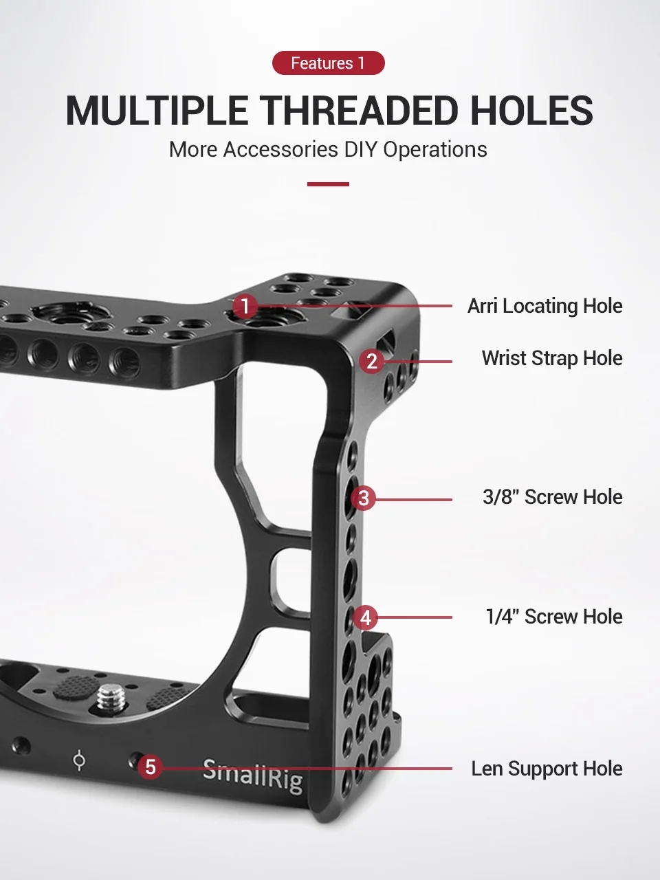 SmallRig a7iii a7r3 a7m3 клетка для sony A7RIII/A7III/A7MIII алюминиевый сплав клетка для крепления штатива быстросъемный Комплект расширения-2087