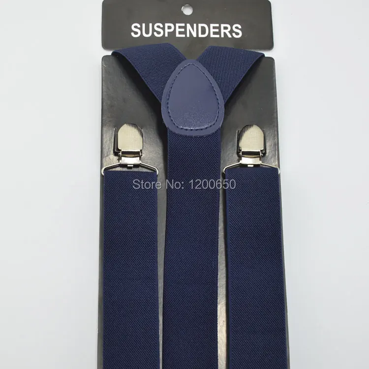 Подтяжки унисекс эластичные 120 см ширина 3 5 см|elastic braces|navy blue suspendersblue suspenders |