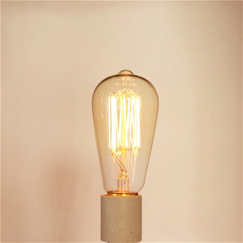 Mooie 220 v E27 Gloeilamp 40 W Edison ST64 лампа накаливания лампада для домашнего декора 6