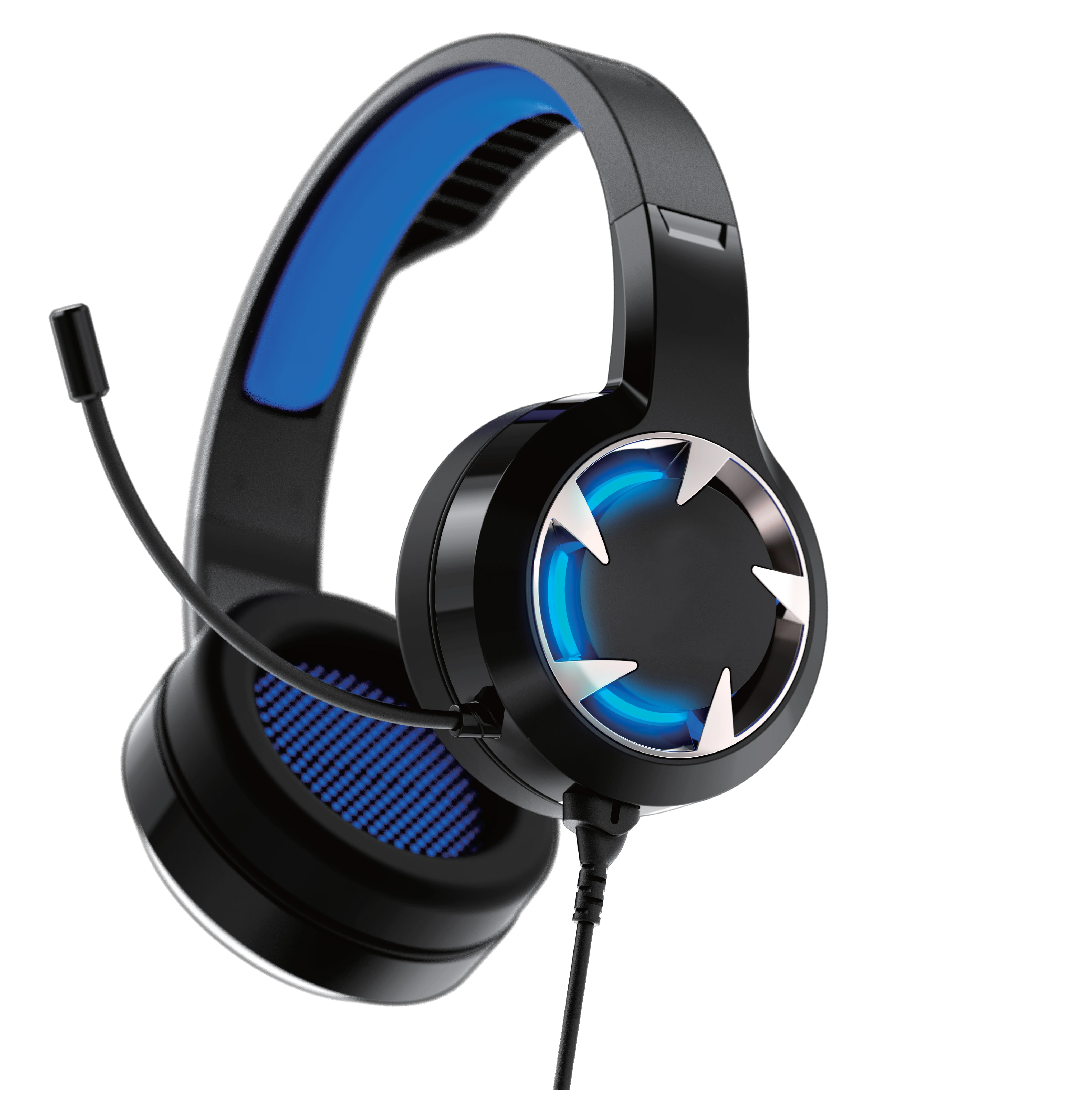 Игровая гарнитура casque стереонаушники с микрофоном и светодиодной подсветкой