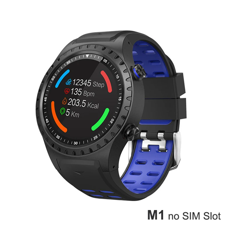 Blue M1 Умные часы 696 M1 с поддержкой sim-карты, bluetooth, Компасы для звонков, gps, часы IP67, водонепроницаемые, несколько видов спорта, долгий режим ожидания - Цвет: Blue M1
