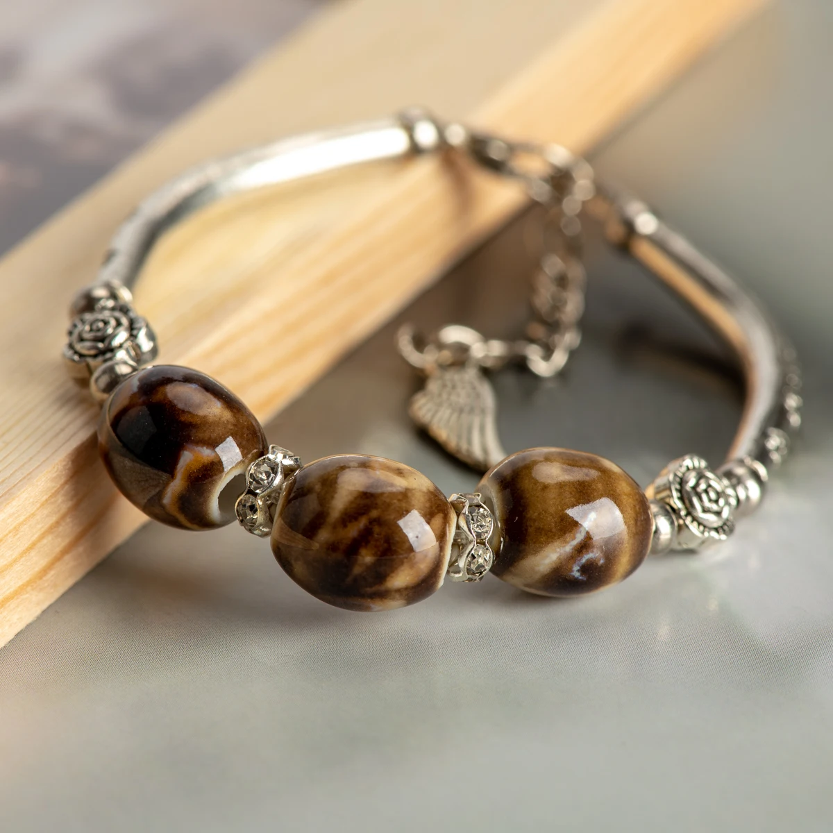 China Ceramics Stone Bracelets Party Gift Beads Boho Ceramic jewelry for women drop shipping #HY566 | Украшения и аксессуары