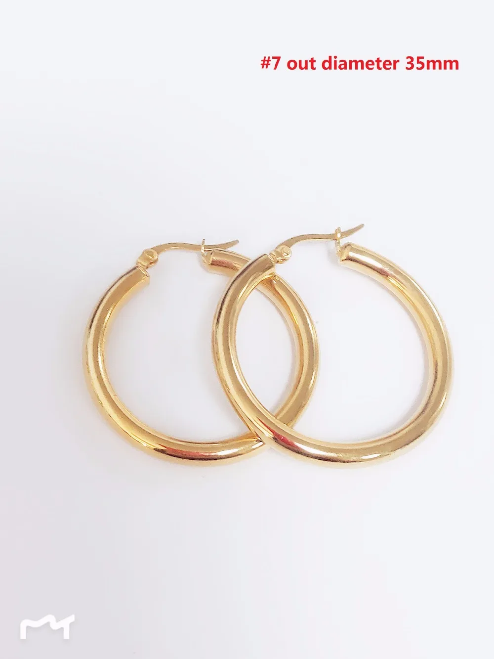 2019 Мода из нержавеющей стали большие твист золотые серьги-кольца для женщин |