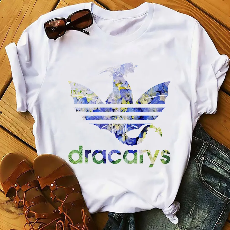 Daenerys Dragon Camiseta Dracarys забавная Футболка мужская летняя новая белая Повседневная футболка унисекс крутая уличная одежда Harajuku футболка