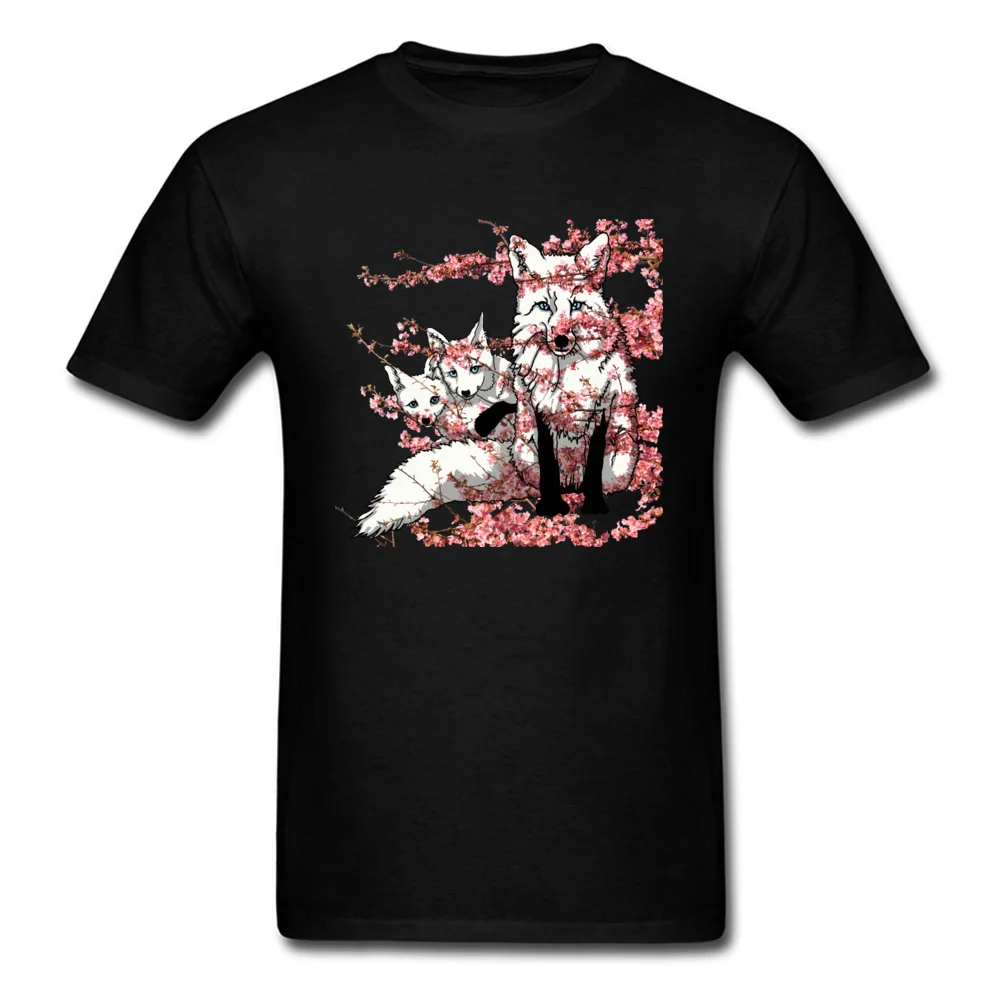 Весенняя Мужская черная футболка с изображением лисы 2018 красивая семейная