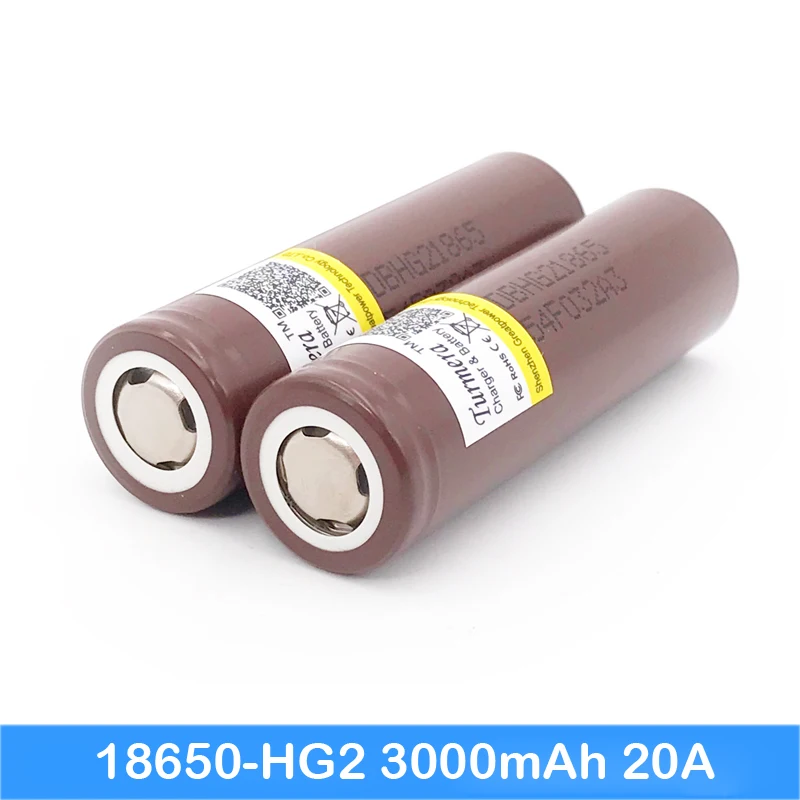 18650 батарея hg2 3000mah 20a мод электроинструменты для батареи Turmera jun5|Перезаряжаемые