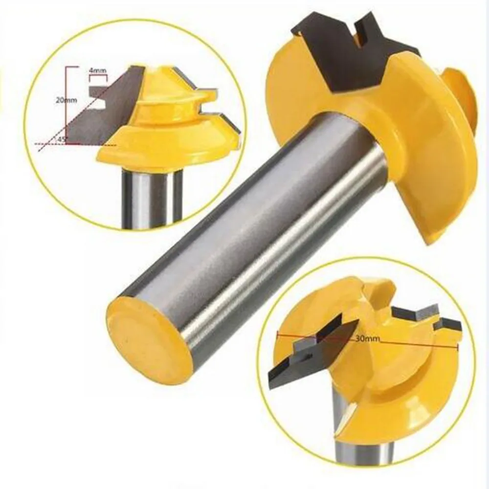 Фреза с замочком 45 градусов фреза хвостовиком 1/4 дюйма деревообрабатывающий