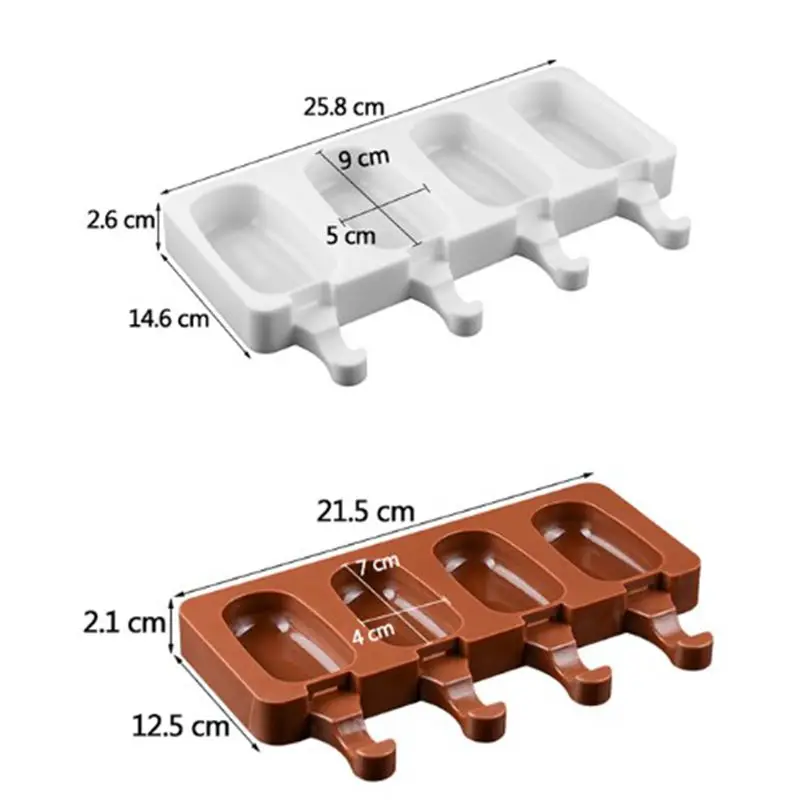 Силиконовая форма для льда формы крема 2 Размеры мороженого на палочке пресс-форм