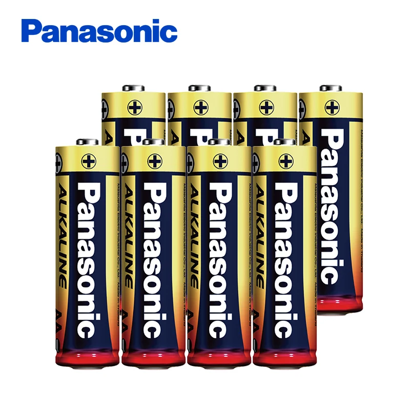 Оригинальная щелочная батарея Panasonic 8шт./лот 1 5 в AA Toys пульт дистанционного