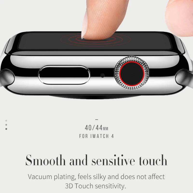 Оригинальное изогнутое защитное стекло HOCO 3D Для Apple iWatch 4 полное покрытие