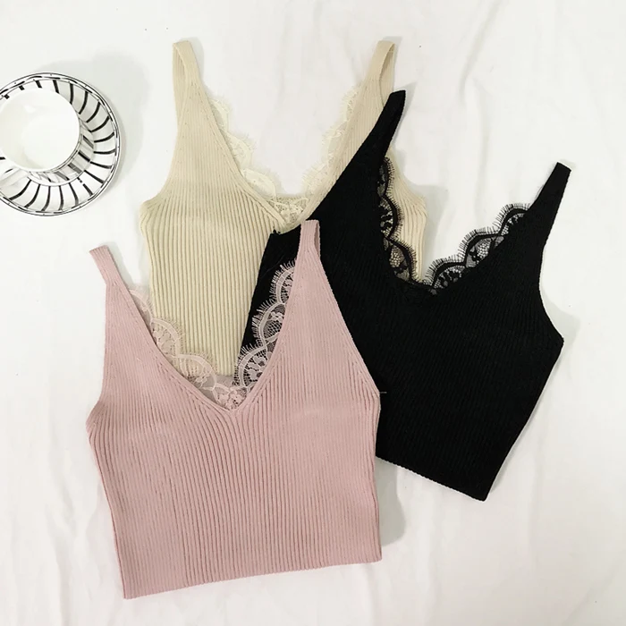 L & Y Мода элегантный топ с кружевом бретели Для женщин Vestido летние модные стильные