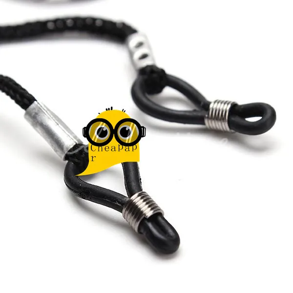 2 шт. волокно черная резиновая ручка шнур на Шею Кабель для чтения стекло очки